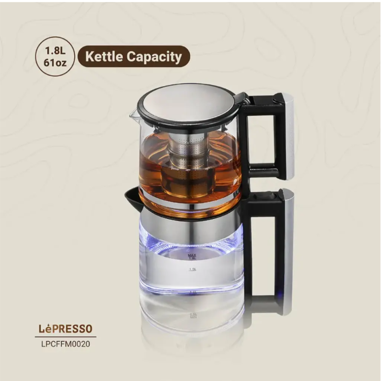 LePRESSO 1.8 l Electric Kettle With 1.2 l Turkish Tea Maker