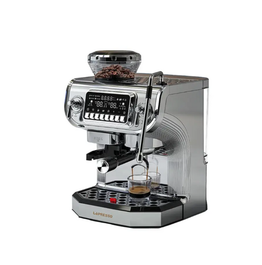 LePresso Espresso Coffee Bean Grinder Maker with 15-Bar Dual Boiler 58mm Handle