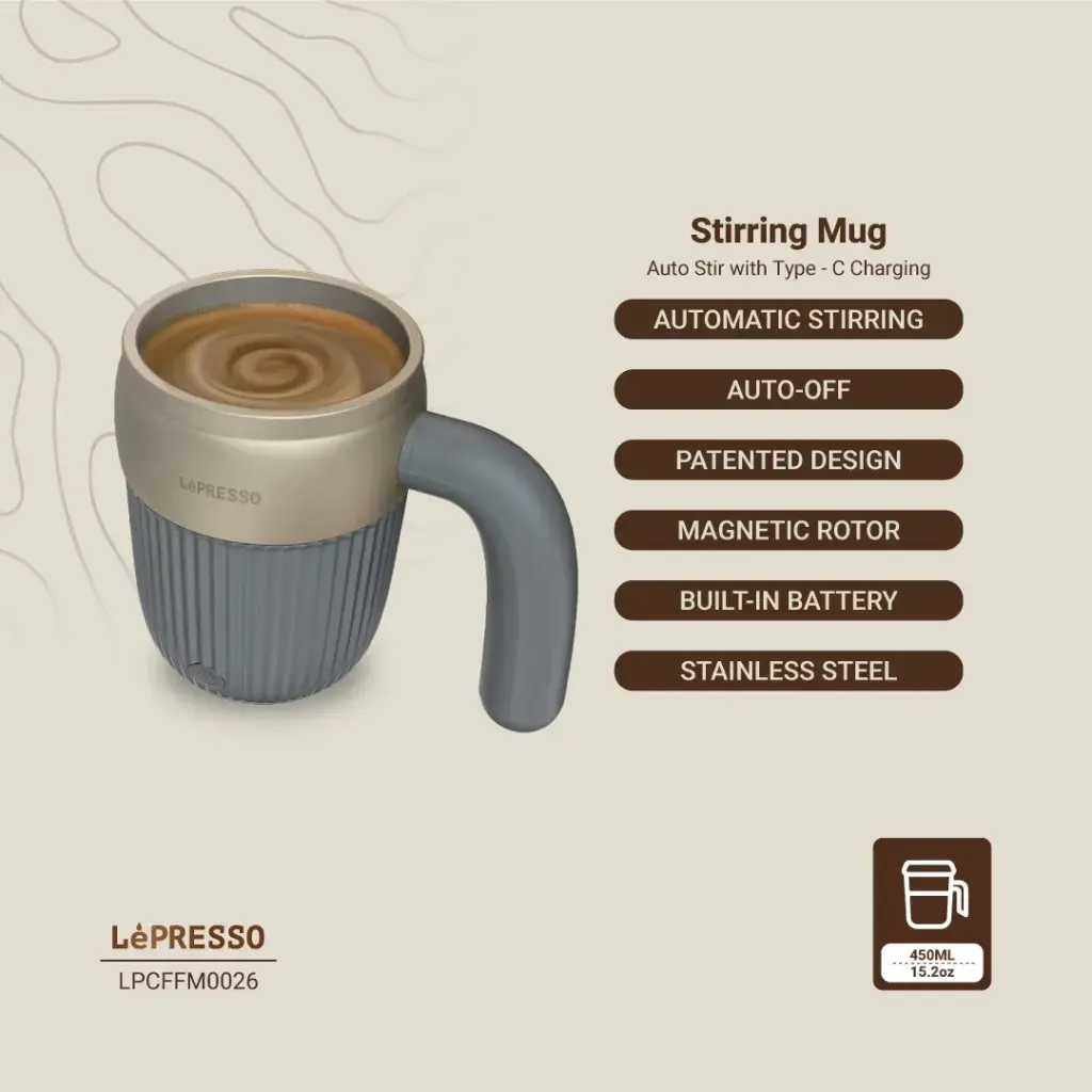 LEPRESSO AUTO STIR STIRRING MUG LP026