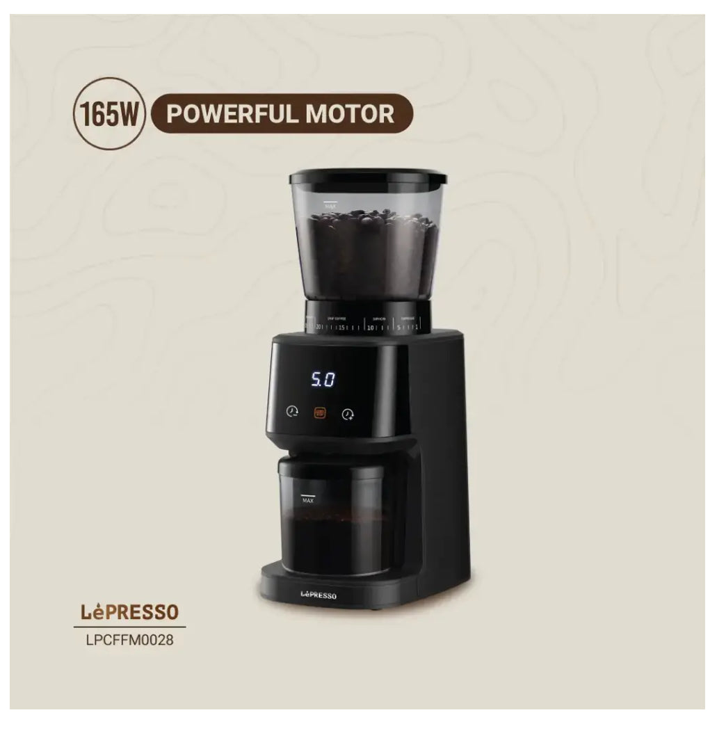 LEPRESSO 165W COFFEE CONICAL BURR GRINDER MACHINE