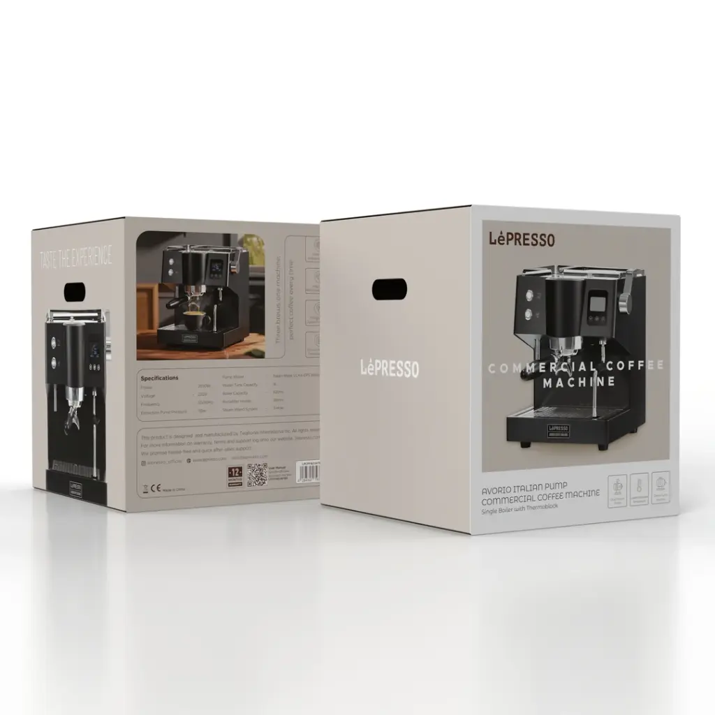 Lepresso Avorio Italian Pump Commercial Coffee Machine - LPCFFAD367BK